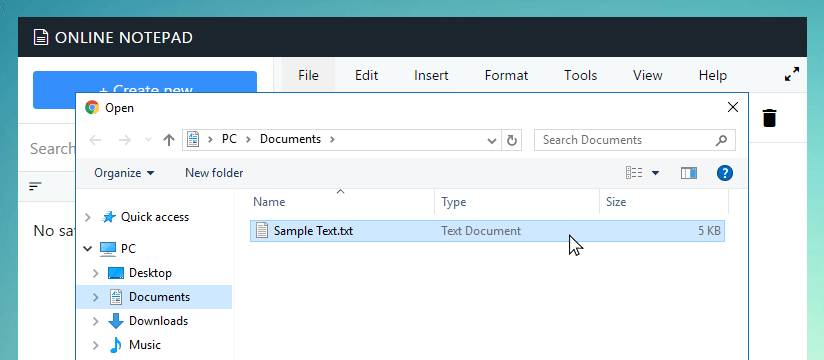 Open file dialog in Eatseo
